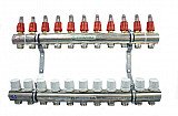 Коллекторная группа Comisa 1 х 3/4 на 11 выходов (с расходомерами)