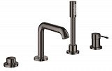 Смеситель однорычажный для ванны Grohe Essence New, на 4 отверстия, темный графит