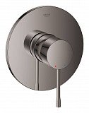 Смеситель однорычажный для душа Grohe Essence, круглая розетка, темный графит глянец