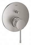 Смеситель однорычажный для ванны Grohe Essence, круглая розетка, суперсталь