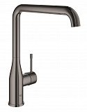 Смеситель для кухни Grohe Essence New, L-излив, тёмный графит глянец