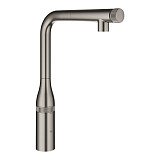 Смеситель для кухни Grohe Essence SmartControl с выдвижным L-образным изливом, темный графит, матовый