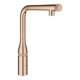 Смеситель для кухни Grohe Essence SmartControl с выдвижным L-образным изливом, теплый рассвет, матовый