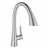 Смеситель для кухни Grohe Zedra New с профессиональной лейкой (3 режима), суперсталь