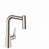 Смеситель для кухни Hansgrohe Metris M71, 220, с вытяжным душем, 2jet, сталь