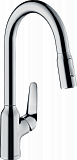 Кухонный смеситель Hansgrohe Focus M42 однорычажный, 220, с вытяжным душем, 2jet, sBox
