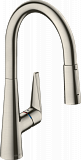 Кухонный смеситель Hansgrohe Talis M51 однорычажный, 200, с вытяжным душем, 2jet, сталь