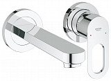 Смеситель Grohe BauLoop для раковины на 2 отверстия, настенный монтаж, хром