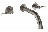 Смеситель Grohe Atrio New двухвентильный для раковины, настенный монтаж, темный графит матовый