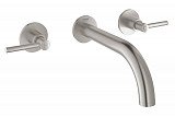 Смеситель Grohe Atrio New двухвентильный для раковины, настенный монтаж, суперсталь