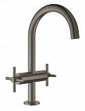 Смеситель Grohe Atrio New двухвентильный для раковины на 1 отверстие, темный графит матовый