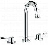 Смеситель для раковины Grohe Concetto на 3 отверстия с донным клапаном, хром