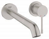 Смеситель для раковины Grohe Essence+ на 2 отверстия (вынос 230 мм), внешняя часть, суперсталь