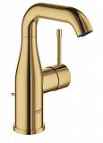 Смеситель для раковины Grohe Essence+ с донным клапаном и средним изливом, холодный рассвет глянец