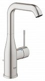 Смеситель для раковины Grohe Essence New с донным клапаном, L-Size, суперсталь