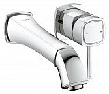 Внешняя часть смесителя для раковины Grohe Grandera на 2 отверстия (вынос 234 мм), хром