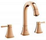 Смеситель для раковины Grohe Grandera на 3 отверстия с донным клапаном, высокий излив, теплый закат глянец