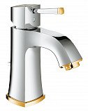 Смеситель для раковины Grohe Grandera с донным клапаном, хром/золото