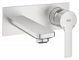 Внешняя часть смесителя для раковины Grohe Lineare New на 2 отверстия, вынос 149 мм, суперсталь