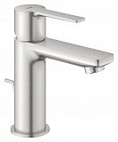 Смеситель для раковины Grohe Lineare New с донным клапаном, суперсталь