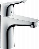 Смеситель для раковины Hansgrohe Focus 100, однорычажный, с двумя режимами расхода воды, со сливным гарнитуром