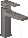 Смеситель для раковины Hansgrohe Metropol 110, однорычажный, с рычаговой рукояткой, со сливным клапаном Push-Open, черный хром
