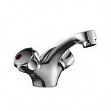 DR45011R Смеситель двуручный для умывальника монол., хром(САМОВЫВОЗ)