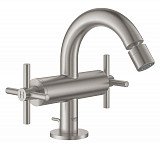 Смеситель двухвентильный Grohe Atrio New для биде на 1 отверстие, суперсталь