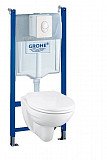 Инсталляция GROHE Solido 5 в 1,c подв/ унитазом,сид.,с крышк.,и панелью смыва Skate 121977