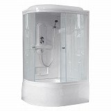 Душевая кабина Royal Bath 8120 BK1-T R 120х80х217, стенки белые, стекла прозрачные, высокий поддон, правая