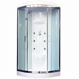 Душевая кабина Royal Bath RB 90HK7-WT-CH 90х90х217, стенки белые, стекла прозрачные, низкий поддон