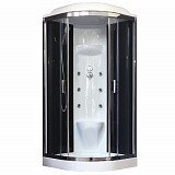 Душевая кабина Royal Bath RB 100HK7-BT-CH 100х100х217, стенки черные, стекла прозрачные, низкий поддон