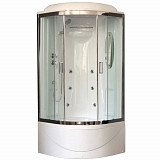 Душевая кабина Royal Bath RB 90BK2-T-СН 90х90х217, стенки белые, стекла прозрачные, высокий поддон