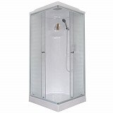Душевая кабина Royal Bath RB 80HP1-М 80х80х217, стенки белые, стекла, матовые, низкий поддон