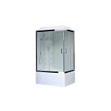 Душевая кабина Royal Bath RB 8120ВР3-WC-СН 120х80х217, стенки белые, стекла матовые, высокий поддон, левая