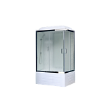 Душевая кабина Royal Bath RB 8120ВР6-WC-СН 120х80х217, стенки белые, стекла матовые, высокий поддон, левая