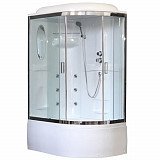 Душевая кабина Royal Bath RB 8120ВК2-T-СН 120х80х217, стенки белые, стекла прозрачные, высокий поддон, левая