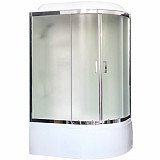 Душевая кабина Royal Bath RB 8120ВК6-WC-CH 120х80х217, стенки прозрачные, стекла матовые, высокий поддон, левая