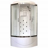 Душевая кабина Royal Bath RB 90NRW-C-CH 90х90х225, стенки белые, стекла матовые, высокий поддон