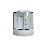 Душевая кабина Royal Bath RB 170ALP-T-СН 170х100х225, стенки белые, стекла прозрачные, высокий поддон, левая
