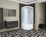 Душевая кабина Niagara NG-112-15, 90х90х215, стенки белые, стекла матовые, высокий поддон
