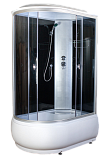 Душевая кабина Aquapulse 4006D R grey black, 120х80х220, стенки черные, стекла серые, высокий поддон, правая