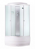 Душевая кабина Aquapulse 4102C fabric white, 90х90х220, стенки белые, стекла матовые, высокий поддон