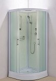 Душевая кабина Водный Мир ВМ-3005 (90х90х215), стенки матовые, стекла матовые, низкий поддон, белый профиль