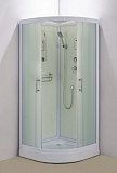 Душевая кабина Водный Мир ВМ-3015 (90х90х215), стенки матовые, стекла матовые, низкий поддон, белый профиль, с электрикой