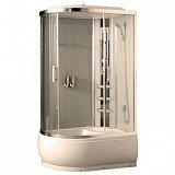 Душевая кабина Comforty 184R, стекло прозрачное, задняя панель слоновая кость, 1200х850х2150, правая