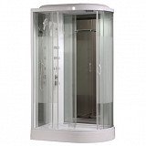 Душевая кабина COMFORTY 213L, стекло страйп, задняя зеркальная панель, 1200х850х2150