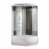 Душевая кабина COMFORTY 214L, стекло страйп, задняя зеркальная панель, 1200х850х2150
