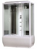 Душевая кабина COMFORTY 216/2, стекло страйп, задняя зеркальная панель, 1500х850х2150