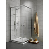 Душевой уголок Radaway Premium Plus D 30437-01-01N 800x900x1900 хром/прозрачное/5mm (без поддона) (90x80x190)